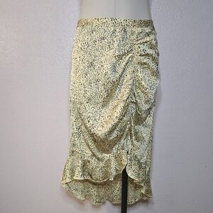 Vero Moda Cream and Black Asymmetrical Skirt